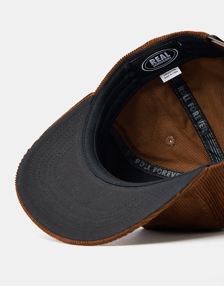 Real Bubble Oval Snapback Cap - Brown