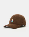 HUF Prism Triple Triangle Cord 6 Panel Curved Visor Cap - Dark Brown