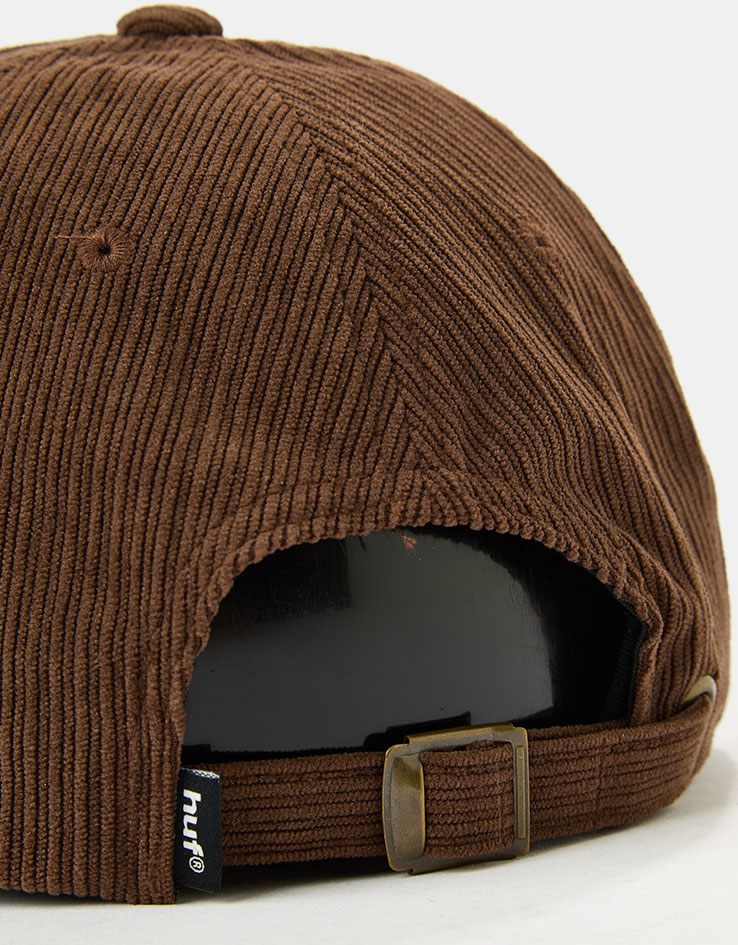 HUF Prism Triple Triangle Cord 6 Panel Curved Visor Cap - Dark Brown