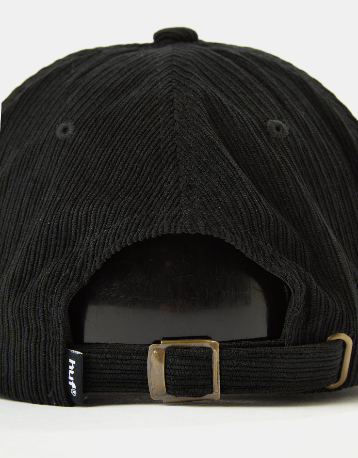 HUF Prism Triple Triangle Cord 6 Panel Curved Visor Cap - Black