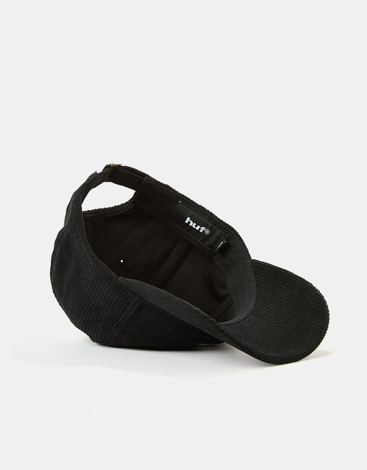 HUF Prism Triple Triangle Cord 6 Panel Curved Visor Cap - Black