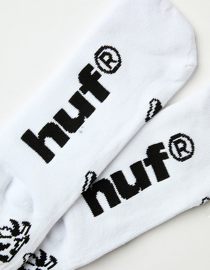 HUF Moo Crew Socks - White