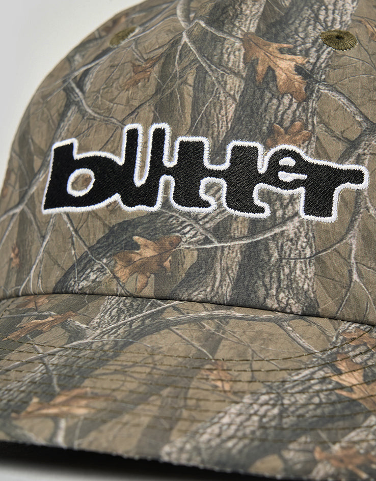Butter Goods Warped 5 Panel Cap - Forest Camo