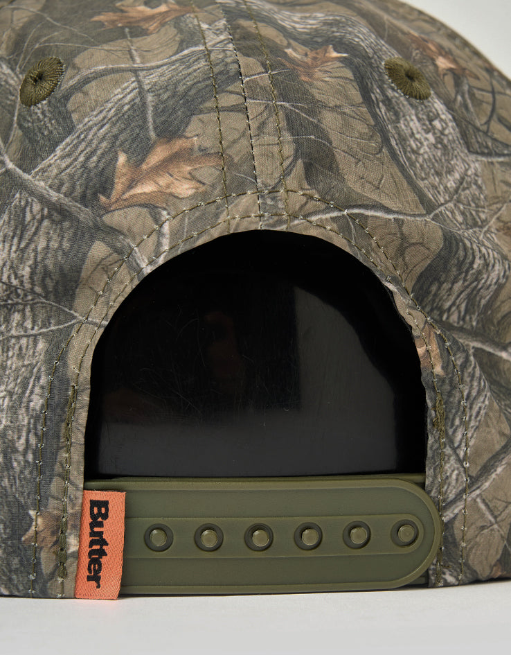 Butter Goods Warped 5 Panel Cap - Forest Camo