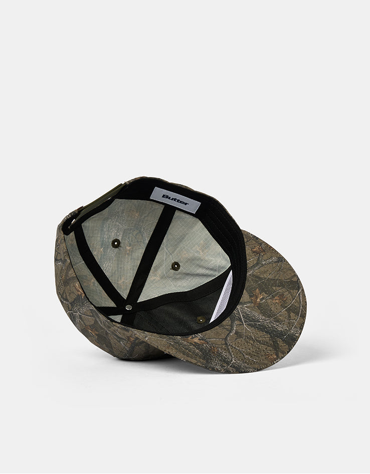 Butter Goods Warped 5 Panel Cap - Forest Camo
