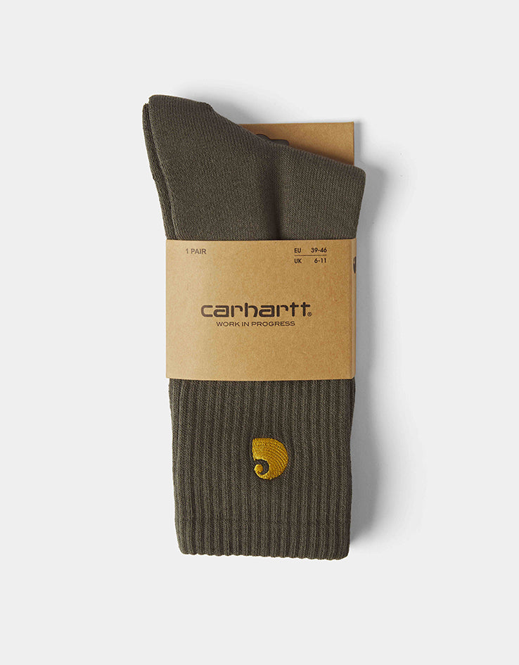 Carhartt WIP Chase Crew Socks - Shungite/Gold