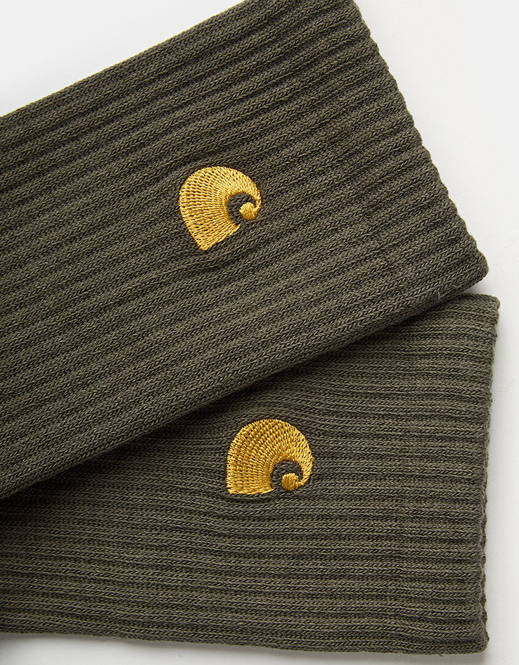 Carhartt WIP Chase Crew Socks - Shungite/Gold