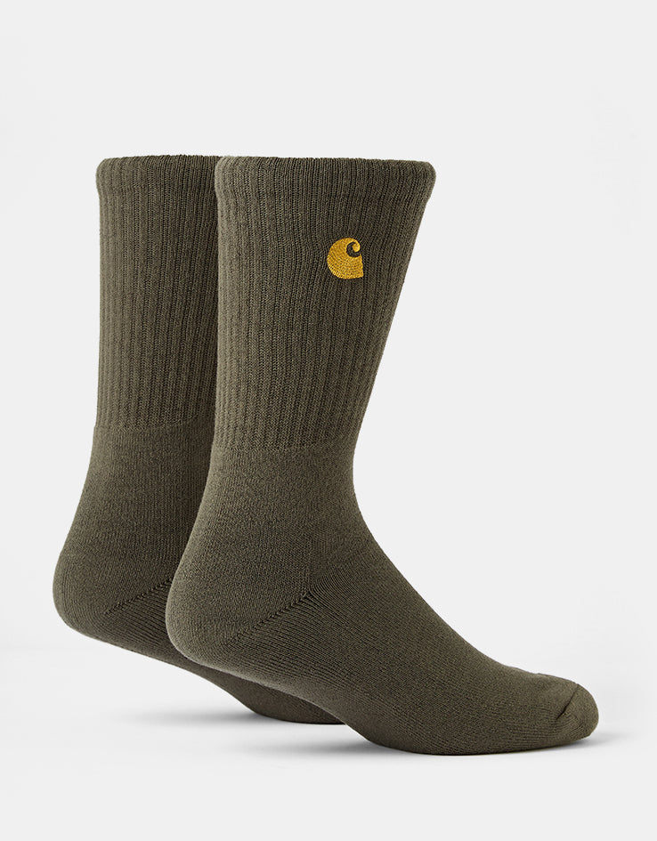 Carhartt WIP Chase Crew Socks - Shungite/Gold