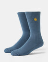 Carhartt WIP Chase Crew Socks - Icesheet/Gold