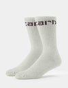 Carhartt WIP Carhartt Crew Socks - Ash Heather/Cozy Purple