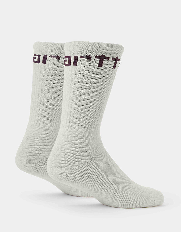 Carhartt WIP Carhartt Crew Socks - Ash Heather/Cozy Purple