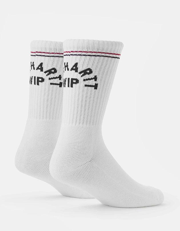 Carhartt WIP Arch Script Crew Socks - White/Dark Navy