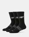 New Balance Numeric Active 3 Pack Crew Socks - Black