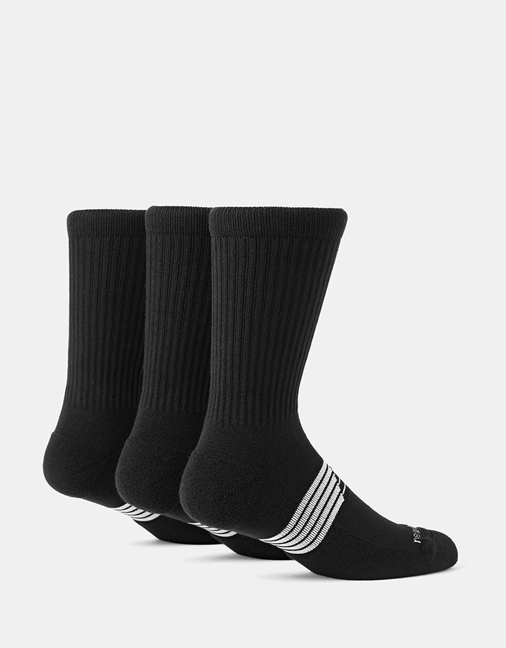New Balance Numeric Active 3 Pack Crew Socks - Black