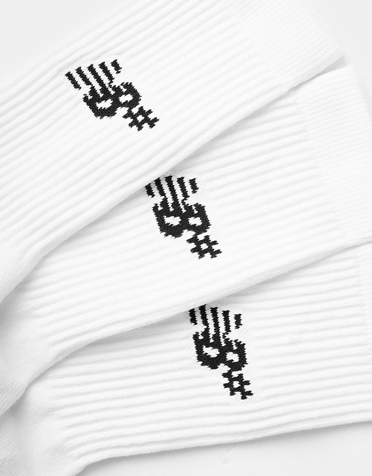 New Balance Numeric Active 3 Pack Crew Socks - White
