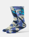 Santa Cruz Screaming Hand Tie Dye Crew Socks - Black