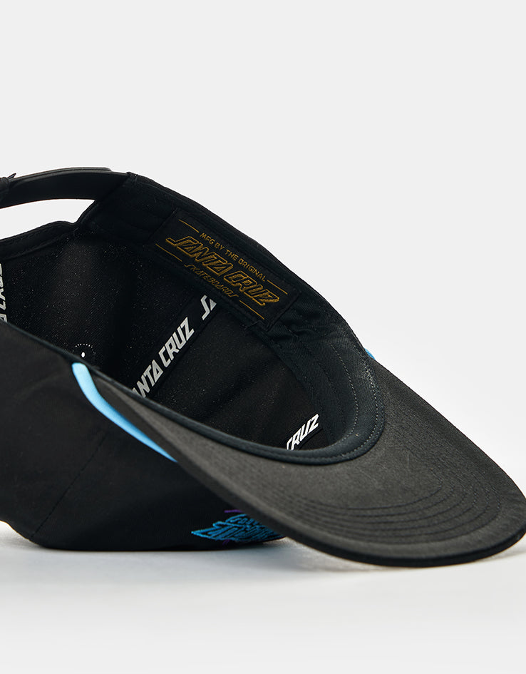Santa Cruz Pinstripe Snapback - Black