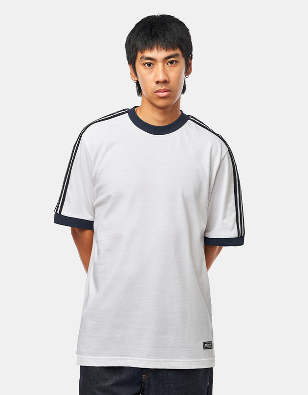 adidas FSBS Ringer T-Shirt - White/Aurora Ink
