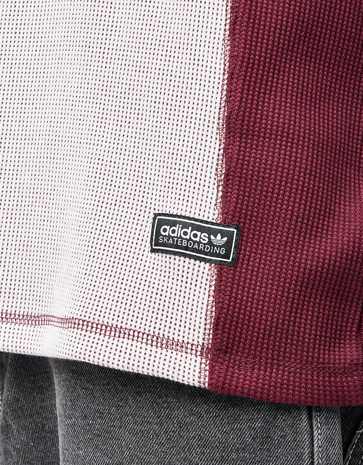 adidas FSBS Waffle L/S T-Shirt - White/Shadow Red