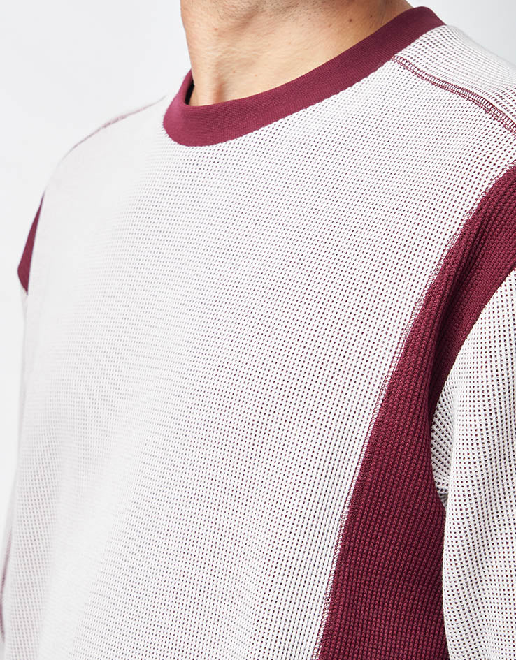 adidas FSBS Waffle L/S T-Shirt - White/Shadow Red