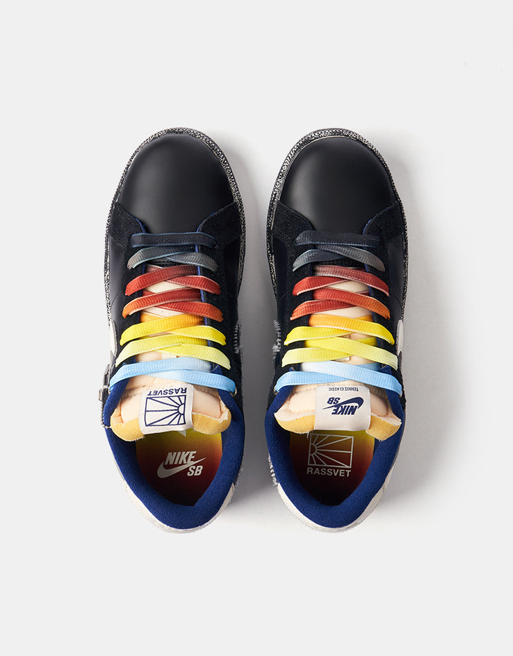 Nike SB -Rassvet- Zoom Tennis Classic QS Skate Shoes - Blue Void/Blue