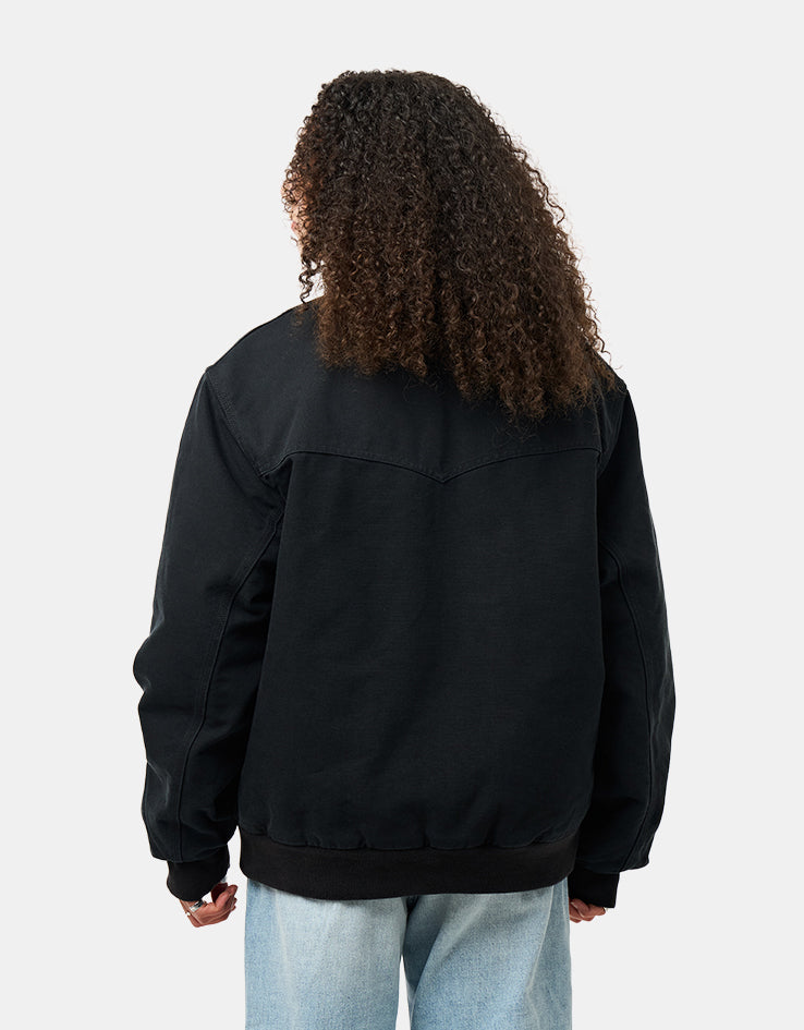 Carhartt WIP OG Santa Fe Jacket - Black/Black (Stone Canvas)