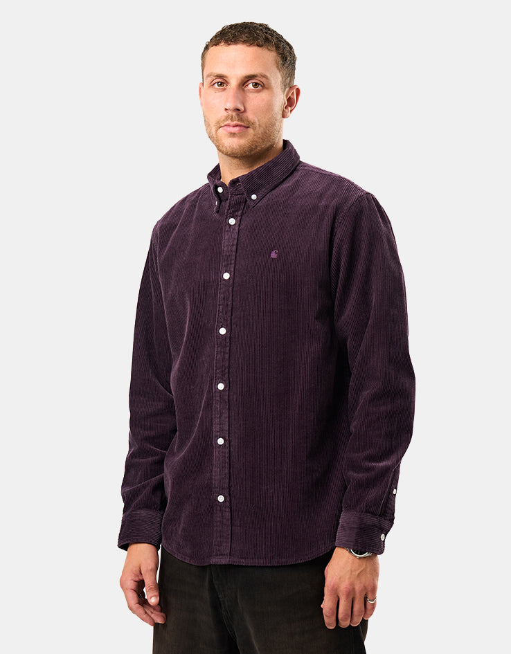 Carhartt WIP L/S Madison Cord Shirt - Cozy Purple