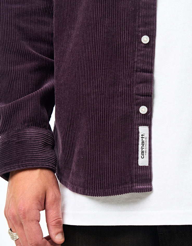 Carhartt WIP L/S Madison Cord Shirt - Cozy Purple