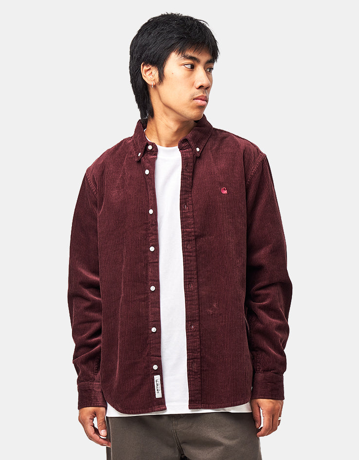Carhartt WIP L/S Madison Cord Shirt - Amarone