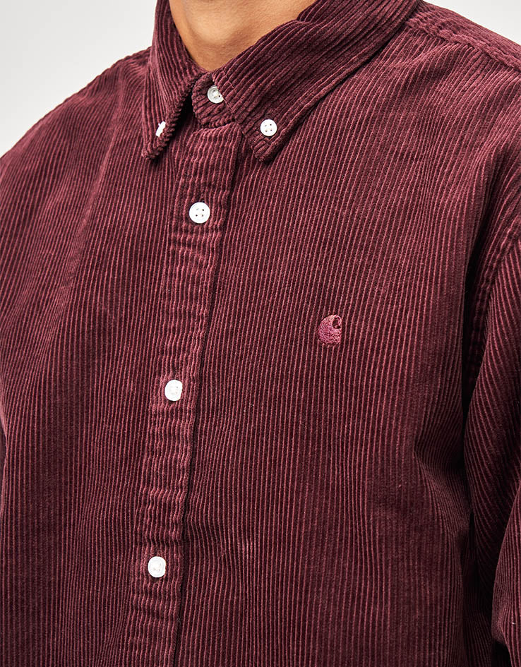 Carhartt WIP L/S Madison Cord Shirt - Amarone