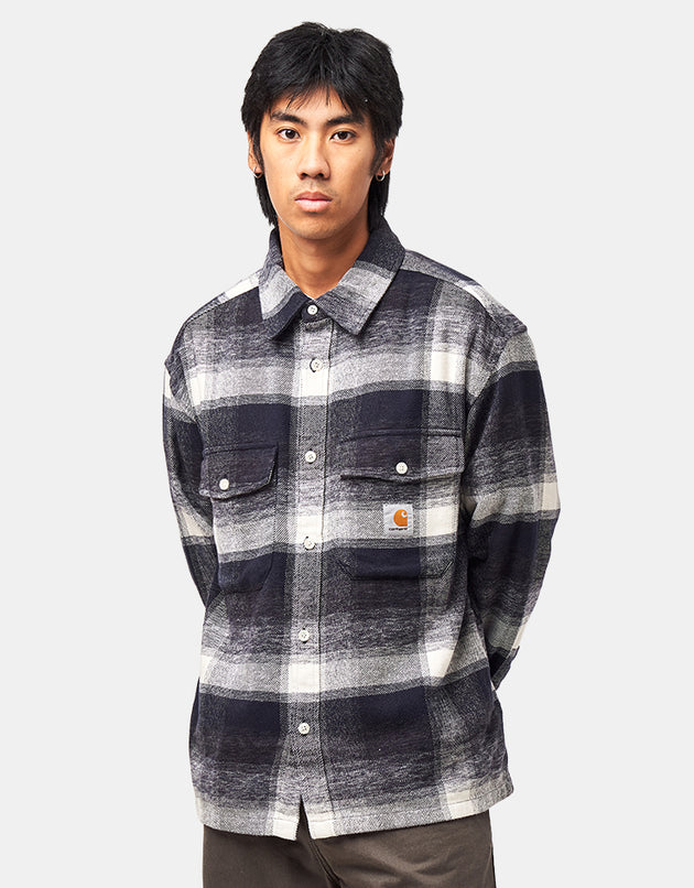 Carhartt WIP L/S Esterson Shirt - Esterson Check/Dark Navy