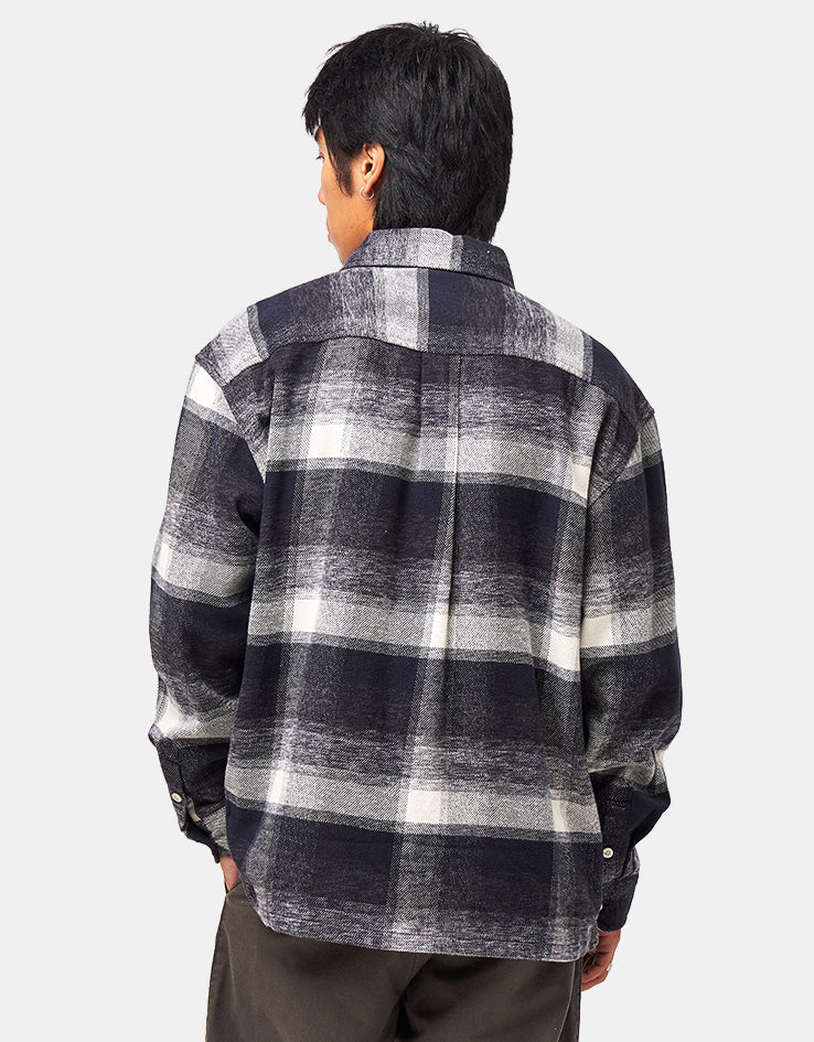 Carhartt WIP L/S Esterson Shirt - Esterson Check/Dark Navy