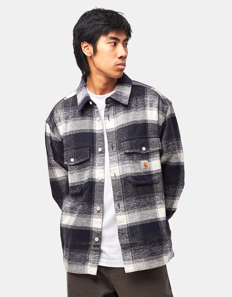 Carhartt WIP L/S Esterson Shirt - Esterson Check/Dark Navy