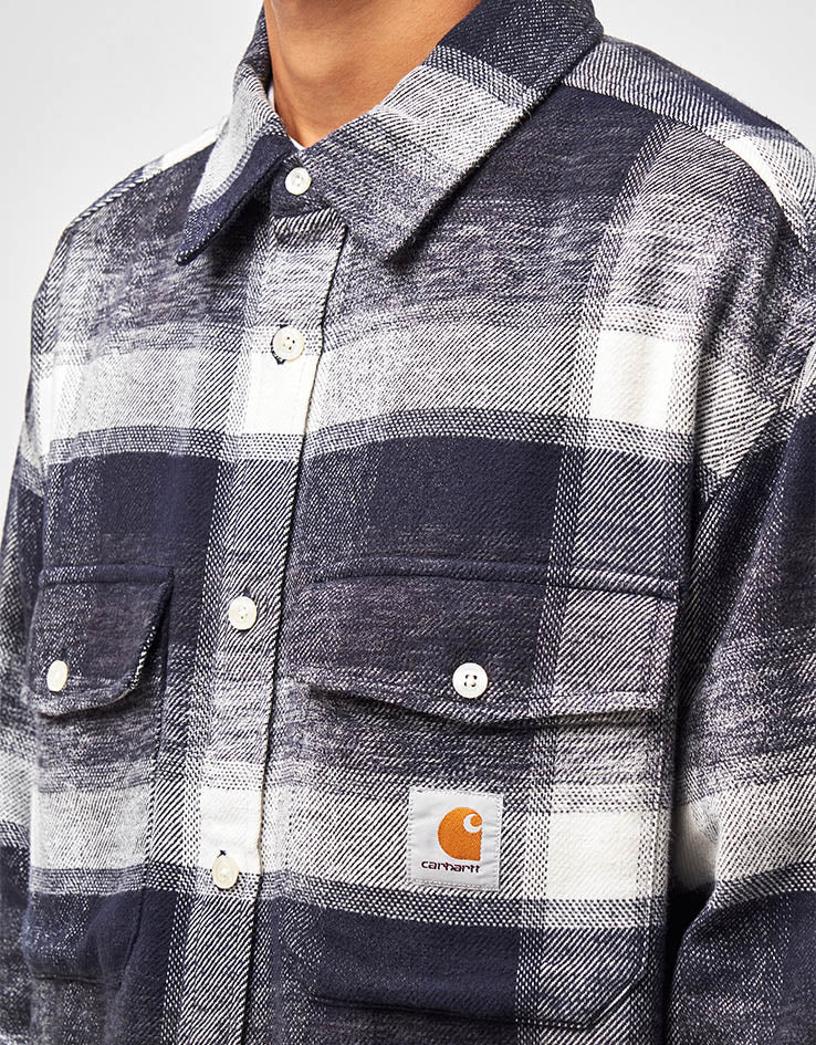 Carhartt WIP L/S Esterson Shirt - Esterson Check/Dark Navy