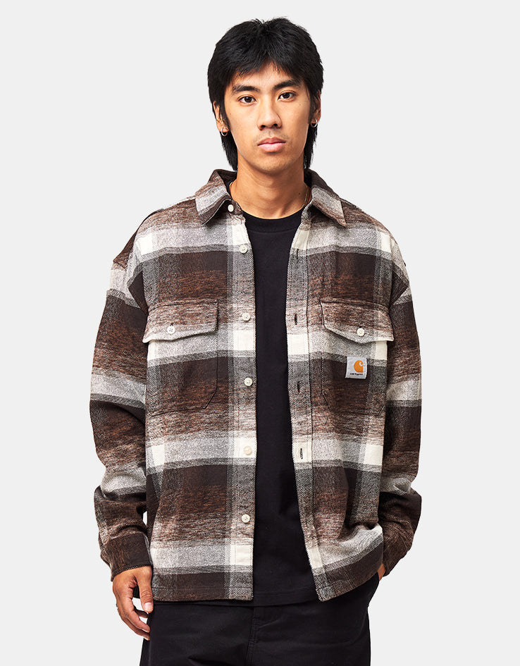Carhartt WIP L/S Esterson Shirt - Esterson Check/Tobacco