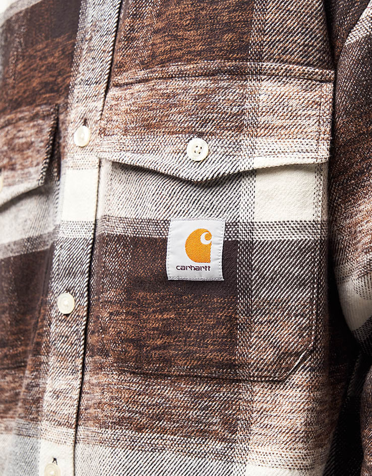 Carhartt WIP L/S Esterson Shirt - Esterson Check/Tobacco