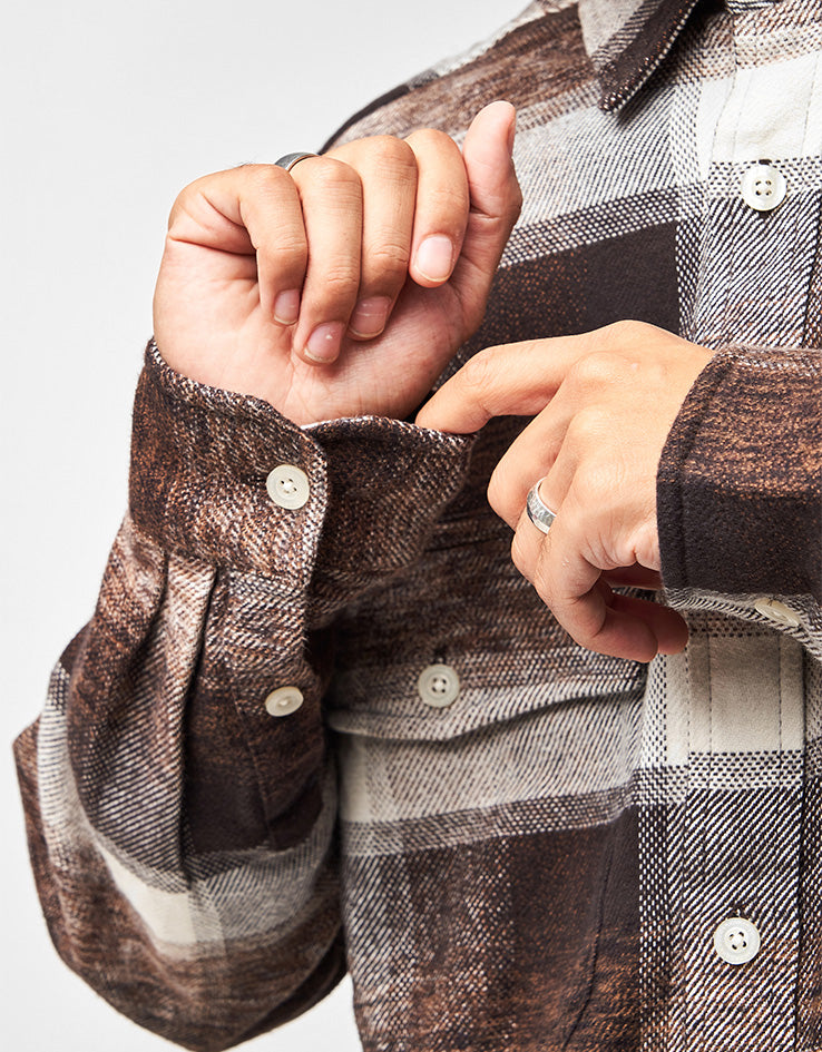 Carhartt WIP L/S Esterson Shirt - Esterson Check/Tobacco