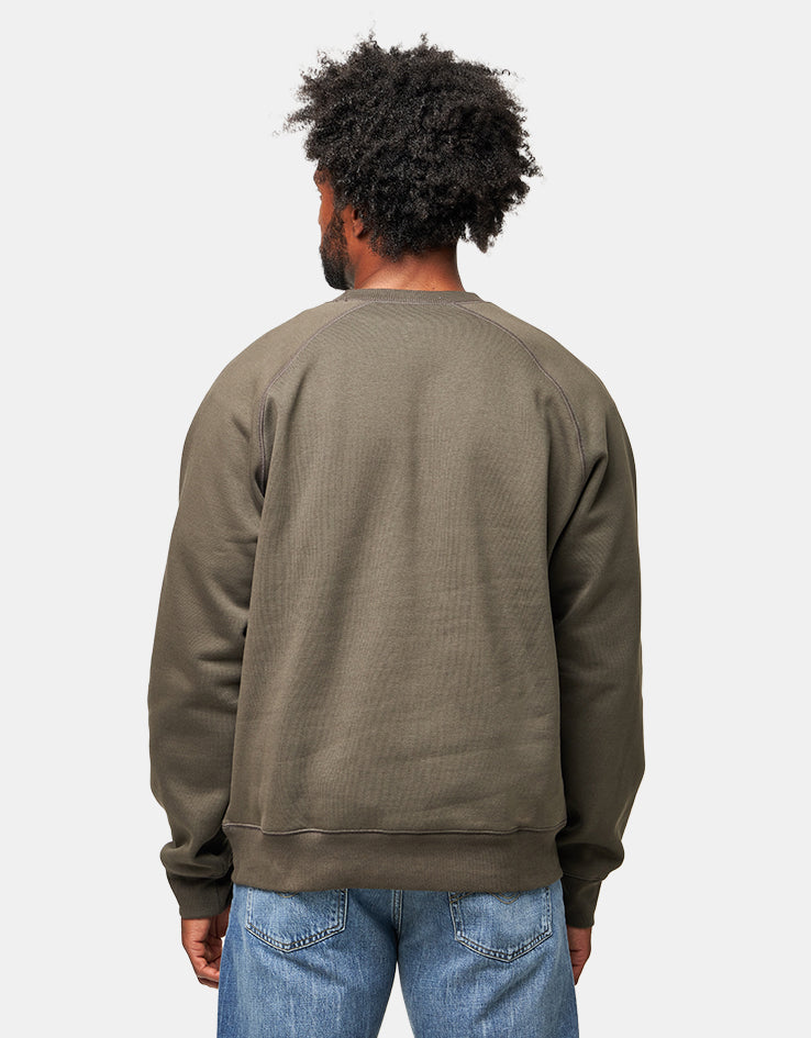 Carhartt WIP Chase Sweat - Shungite/Gold