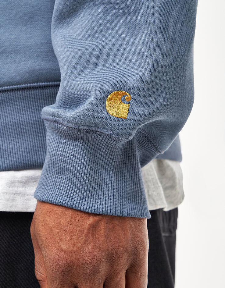 Carhartt WIP Chase Sweat - Icesheet/Gold