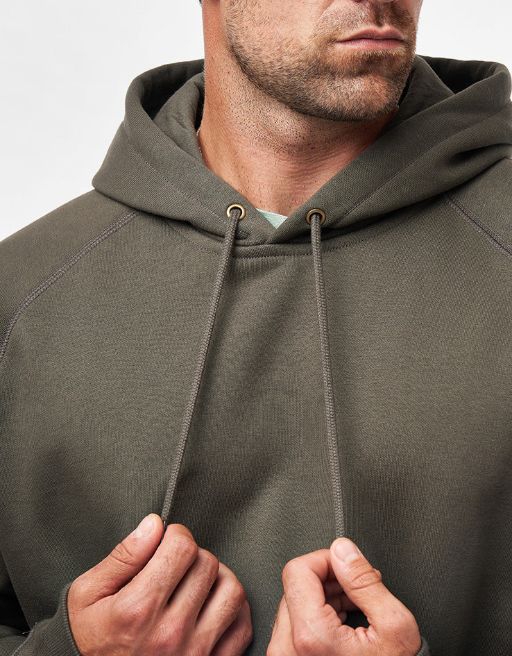 Carhartt WIP Hooded Chase Sweat - Shungite/Gold