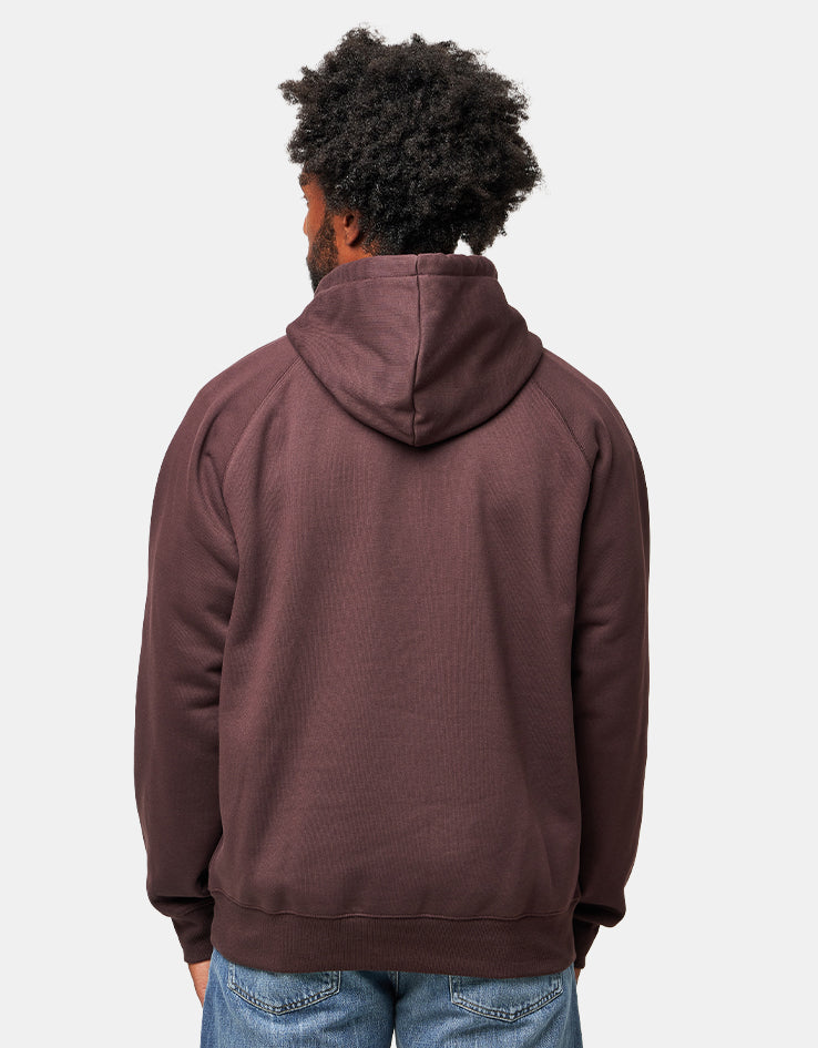 Carhartt WIP Hooded Chase Sweat - Palisander/Gold