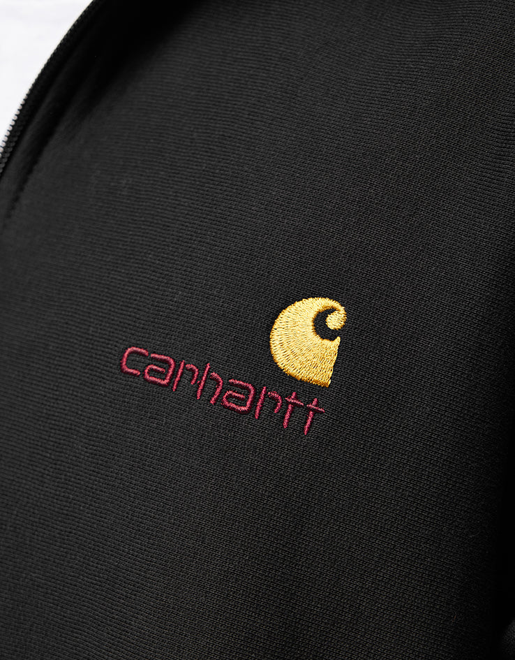 Carhartt WIP Half Zip American Script Sweat - Black
