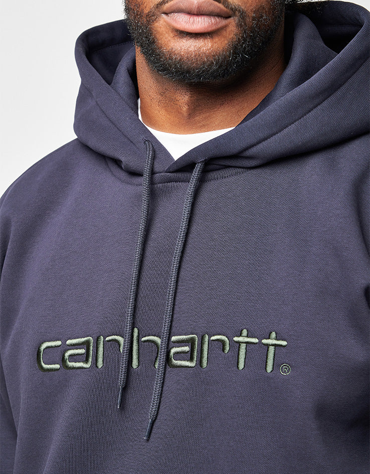Carhartt WIP Hooded Carhartt Sweat - Dark Navy/Dark Scarab
