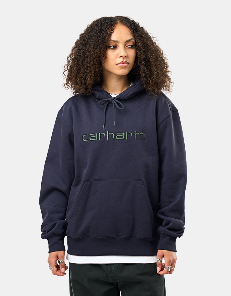 Carhartt WIP Hooded Carhartt Sweat - Dark Navy/Dark Scarab