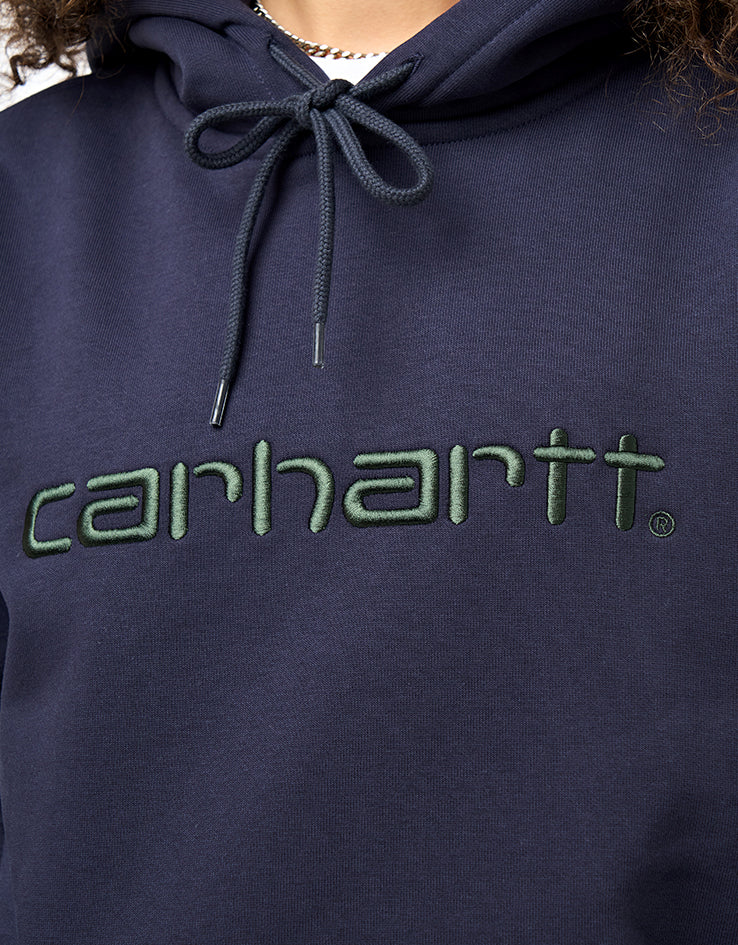 Carhartt WIP Hooded Carhartt Sweat - Dark Navy/Dark Scarab