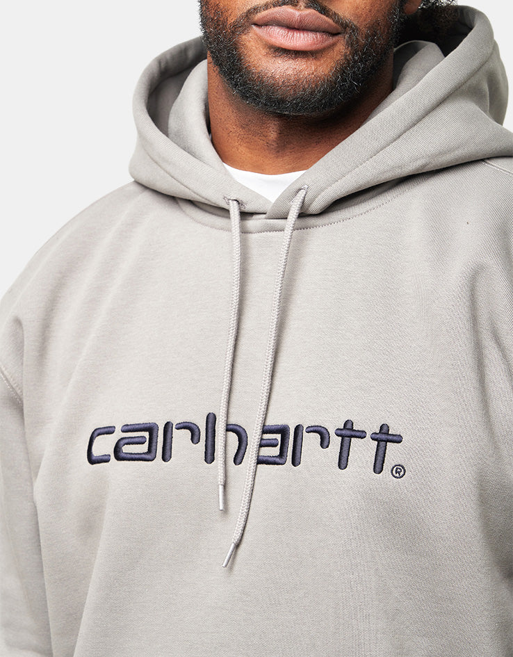 Carhartt WIP Hooded Carhartt Sweat - Shady Grey/Dark Navy