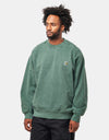 Carhartt WIP Vista Sweat - Dark Scarab (Garment Dyed)