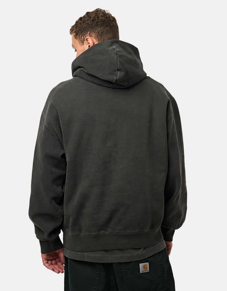 Carhartt WIP Hooded Vista Sweat - Black (Garment Dyed)