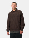 Carhartt WIP Lambert Polo Sweat - Tobacco (Moon Wash)