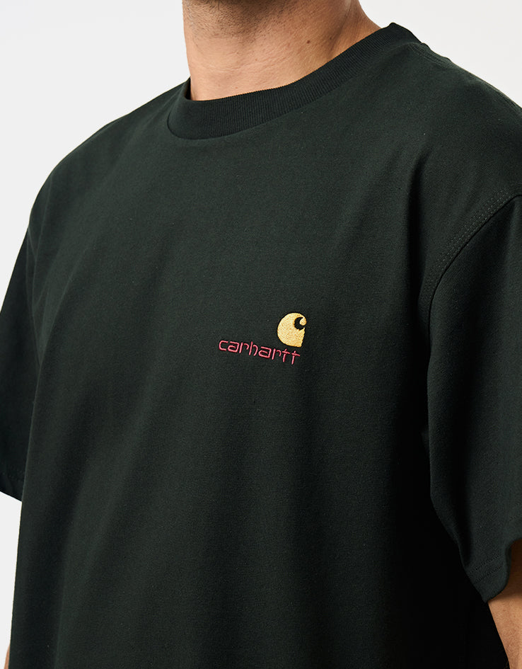 Carhartt WIP S/S American Script T-Shirt - Raven